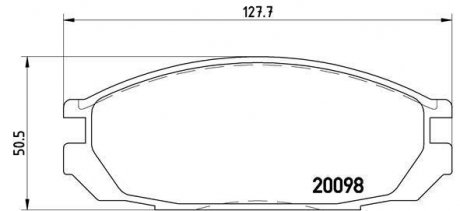 Тормозные колодки, дисковый тормоз (набор) BREMBO P56020