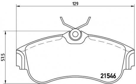 Гальмівні колодки, дискове гальмо (набір) BREMBO P56022