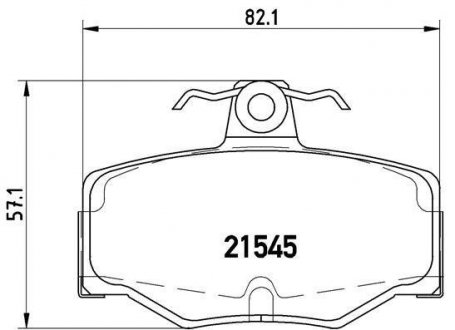 Гальмівні колодки, дискове гальмо (набір) BREMBO P56024 (фото 1)