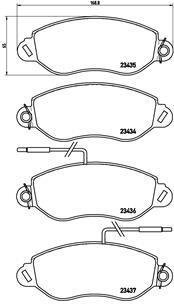 Тормозные колодки, дисковый тормоз (набор) BREMBO P56042 (фото 1)