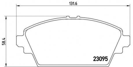 Гальмівні колодки, дискове гальмо (набір) BREMBO P56044