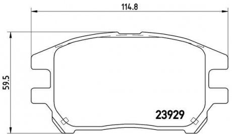 Гальмівні колодки, дискове гальмо (набір) BREMBO P56050