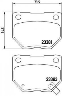 Тормозные колодки дисковые BREMBO P56 054 (фото 1)