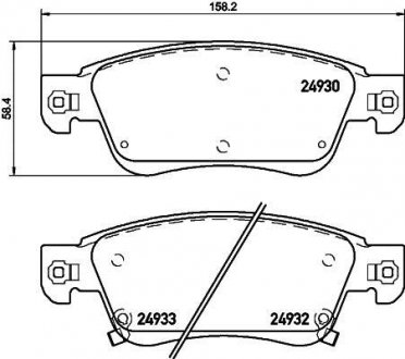 Комплект тормозных колодок, дисковый механизм BREMBO P56 080 (фото 1)