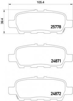 Тормозные колодки дисковые BREMBO P 56 087