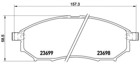 Колодки тормозные NI/IN BREMBO P56094