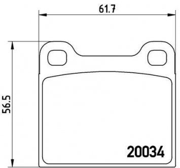 Тормозные колодки, дисковый тормоз (набор) BREMBO P59001 (фото 1)