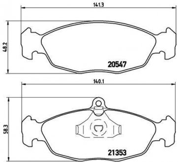 Тормозные колодки, дисковый тормоз (набор) BREMBO P59011 (фото 1)