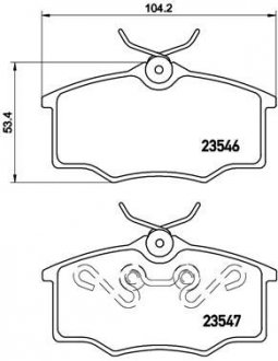 Тормозные колодки дисковые BREMBO P59 034