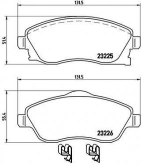 Гальмівні колодки дискові P 59 036 BREMBO P59036