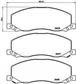 Тормозные колодки, дисковый тормоз (набор) BREMBO P59058