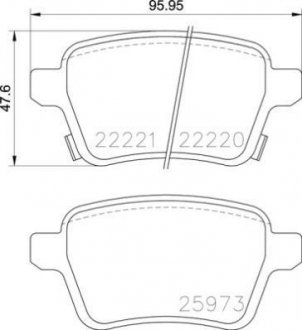 ГАЛЬМІВНІ КОЛОДКИ ДИСКОВІ BREMBO P59 086 (фото 1)