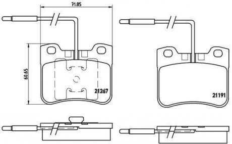 Тормозные колодки, дисковый тормоз (набор) BREMBO P61047