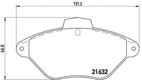 Тормозные колодки, дисковый тормоз (набор) BREMBO P61053