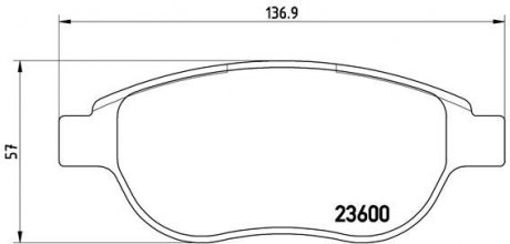 Гальмівні колодки, дискове гальмо (набір) BREMBO P61068