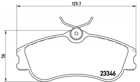 Тормозные колодки, дисковый тормоз (набор) BREMBO P61069 (фото 1)