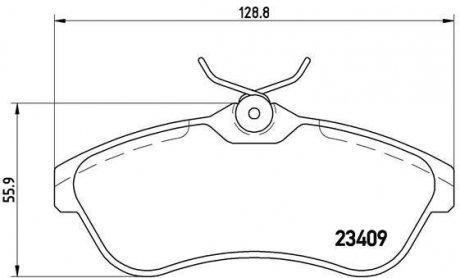 Тормозные колодки, дисковый тормоз (набор) BREMBO P61075 (фото 1)