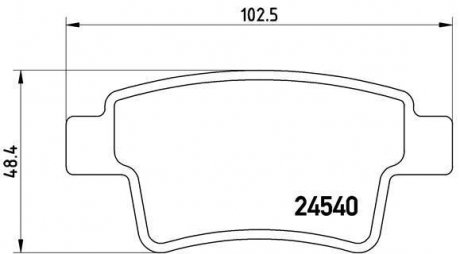 Тормозные колодки, дисковый тормоз (набор) BREMBO P61085 (фото 1)