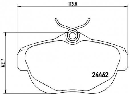 Тормозные колодки, дисковый тормоз (набор) BREMBO P61087 (фото 1)