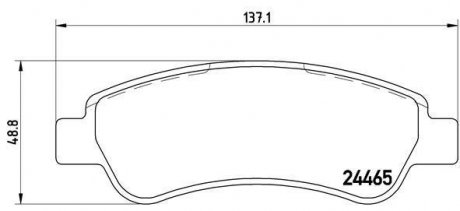 Тормозные колодки, дисковый тормоз (набор) BREMBO P61091 (фото 1)