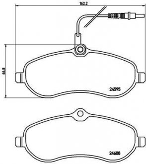 Гальмівні колодки, дискове гальмо (набір) BREMBO P61096