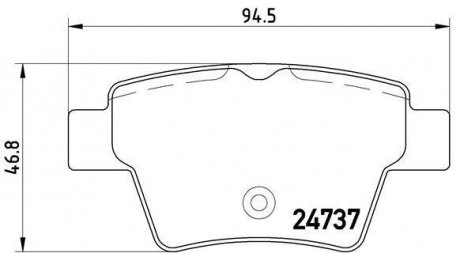 Гальмівні колодки, дискове гальмо (набір) BREMBO P61100 (фото 1)