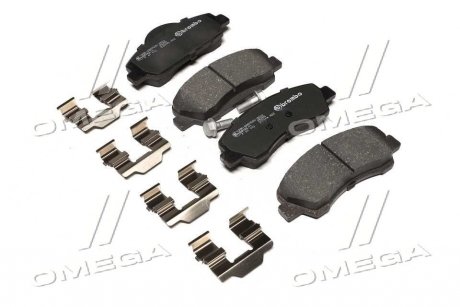 Колодка тормозов. диск. CITROEN C4 CACTUS 1.2 2014-,PEUGEOT 308 II 1.2 1.6 2013-передн. (выр-во BREMBO P 61 113