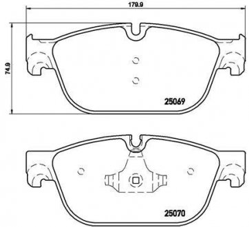 Колодки тормозные C5 DS5 P508 BREMBO P61115 (фото 1)