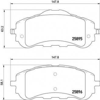 Колодки тормозные P308 13- BREMBO P61120