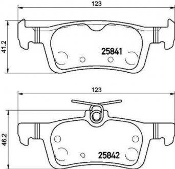 Комплект тормозных колодок, дисковый механизм BREMBO P61 121 (фото 1)