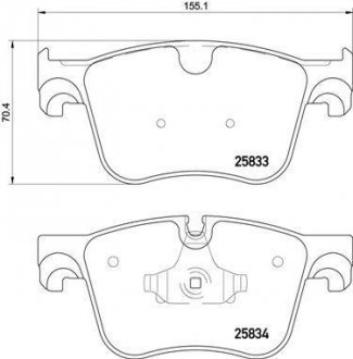 Колодки тормозные C4 PICASSO P308 304mm.. BREMBO P61123