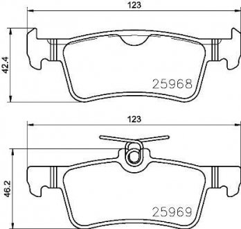 Комплект тормозных колодок BREMBO P61126