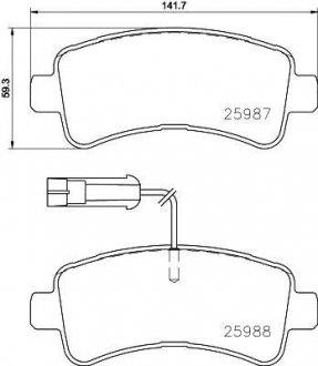 Гальмівні колодки (набір) BREMBO P61130 (фото 1)