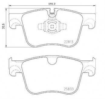 ГАЛЬМІВНІ КОЛОДКИ ДИСКОВІ BREMBO P61 135 (фото 1)