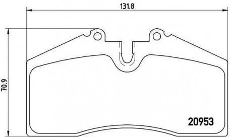 Тормозные колодки, дисковый тормоз (набор) BREMBO P65005 (фото 1)