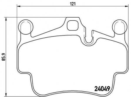 Гальмівні колодки, дискове гальмо (набір) BREMBO P65014