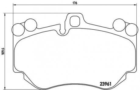 Тормозные колодки, дисковый тормоз (набор) BREMBO P65016 (фото 1)