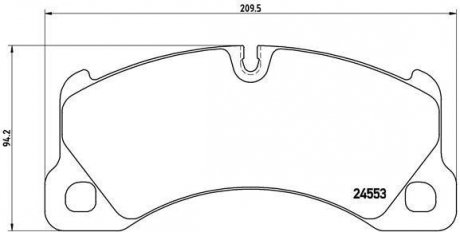 Тормозные колодки, дисковый тормоз (набор) BREMBO P65017 (фото 1)