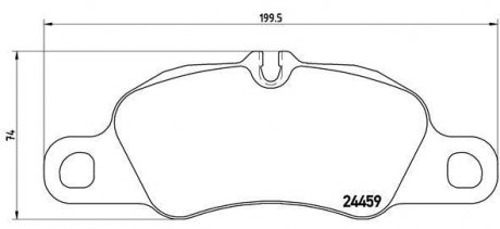 Тормозные колодки, дисковый тормоз (набор) BREMBO P65018 (фото 1)