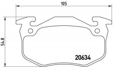 Гальмівні колодки, дискове гальмо (набір) BREMBO P68020