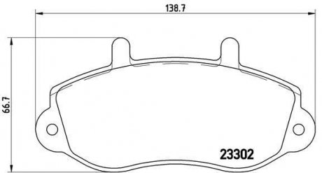 Тормозные колодки, дисковый тормоз (набор) BREMBO P68025 (фото 1)