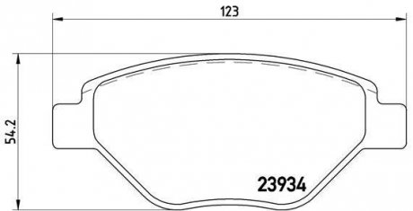 Гальмівні колодки, дискове гальмо (набір) BREMBO P68031