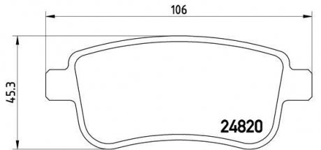 Гальмівні колодки, дискове гальмо (набір) BREMBO P68054