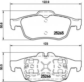 ГАЛЬМІВНІ КОЛОДКИ ДИСКОВІ BREMBO P68 057 (фото 1)