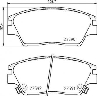 Тормозные колодки дисковые BREMBO P77 001