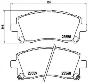 Тормозные колодки, дисковый тормоз (набор) BREMBO P78010 (фото 1)