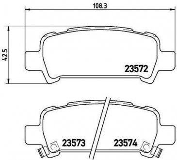 Тормозные колодки, дисковый тормоз (набор) BREMBO P78011 (фото 1)