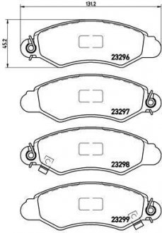 Гальмівні колодки, дискове гальмо (набір) BREMBO P78012