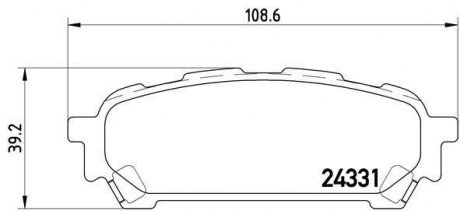 Гальмівні колодки, дискове гальмо (набір) BREMBO P78014 (фото 1)