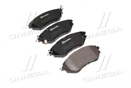 Колодка тормозов. диск. SUBARU LEGACY IV передн. (выр-во) BREMBO P 78 017